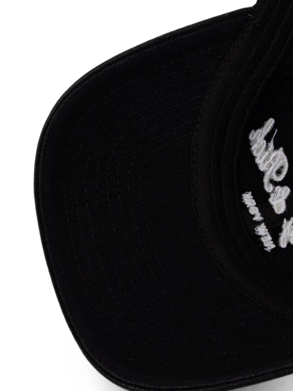 Sporty & Rich Honkbalpet met geborduurd logo Zwart
