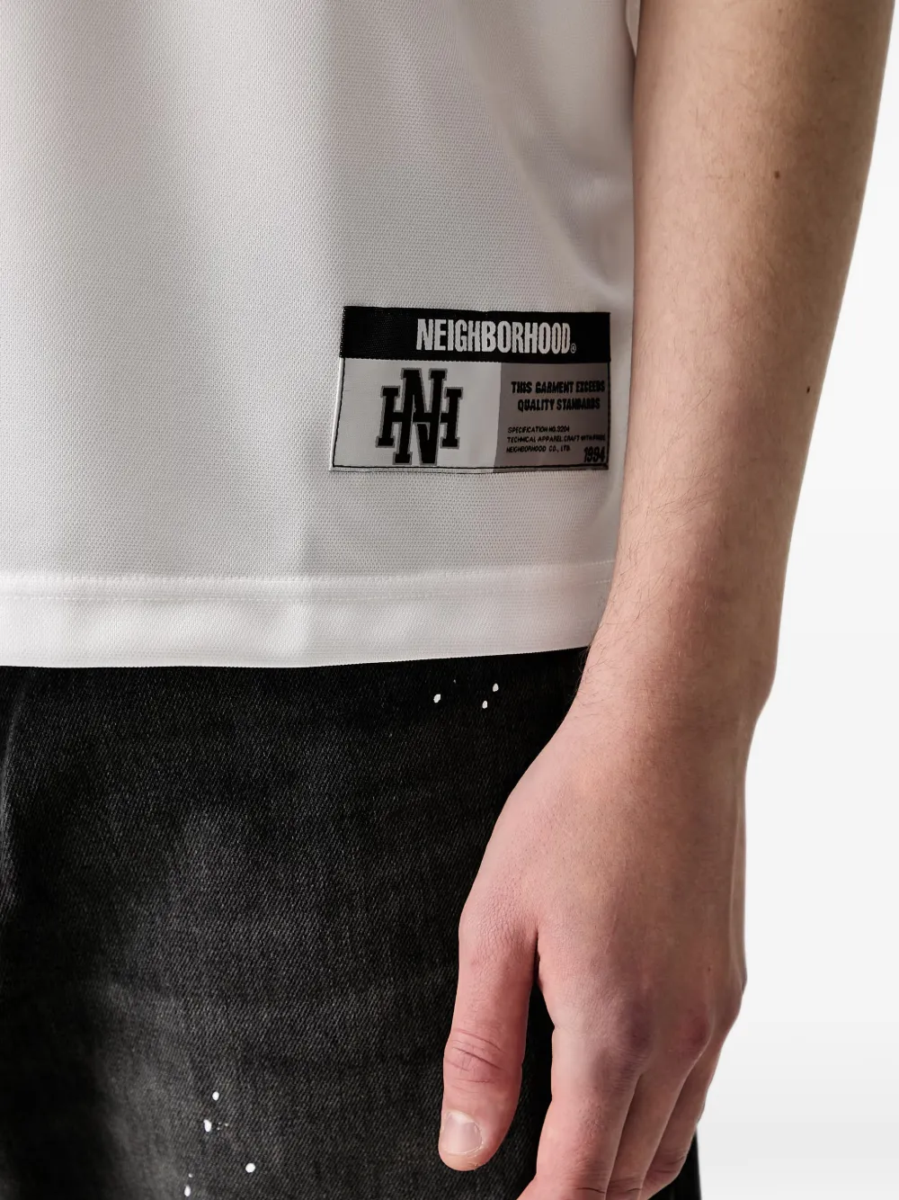 Neighborhood T-shirt met logoprint Wit