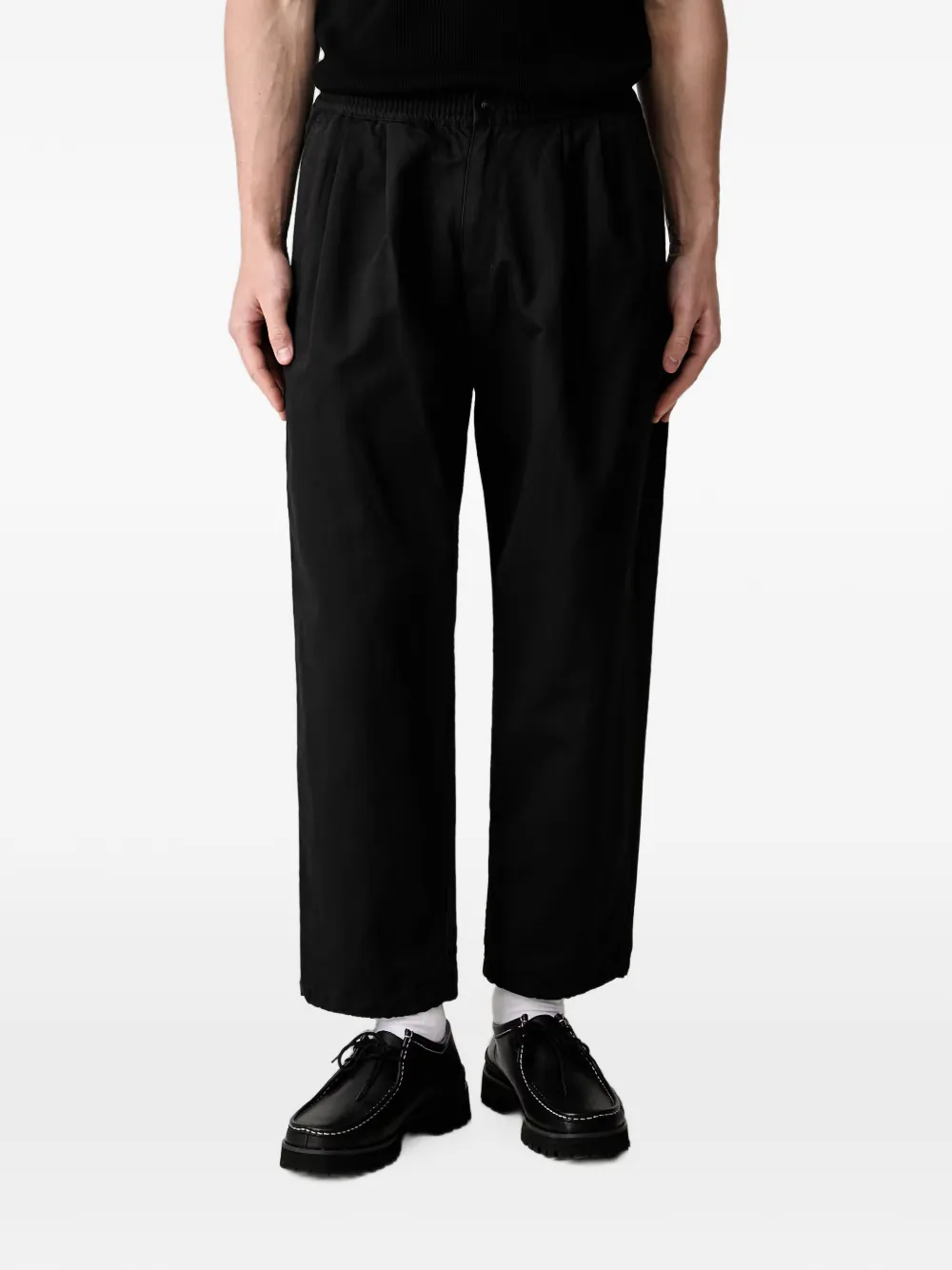 Neighborhood pleated elasticated-waist trousers