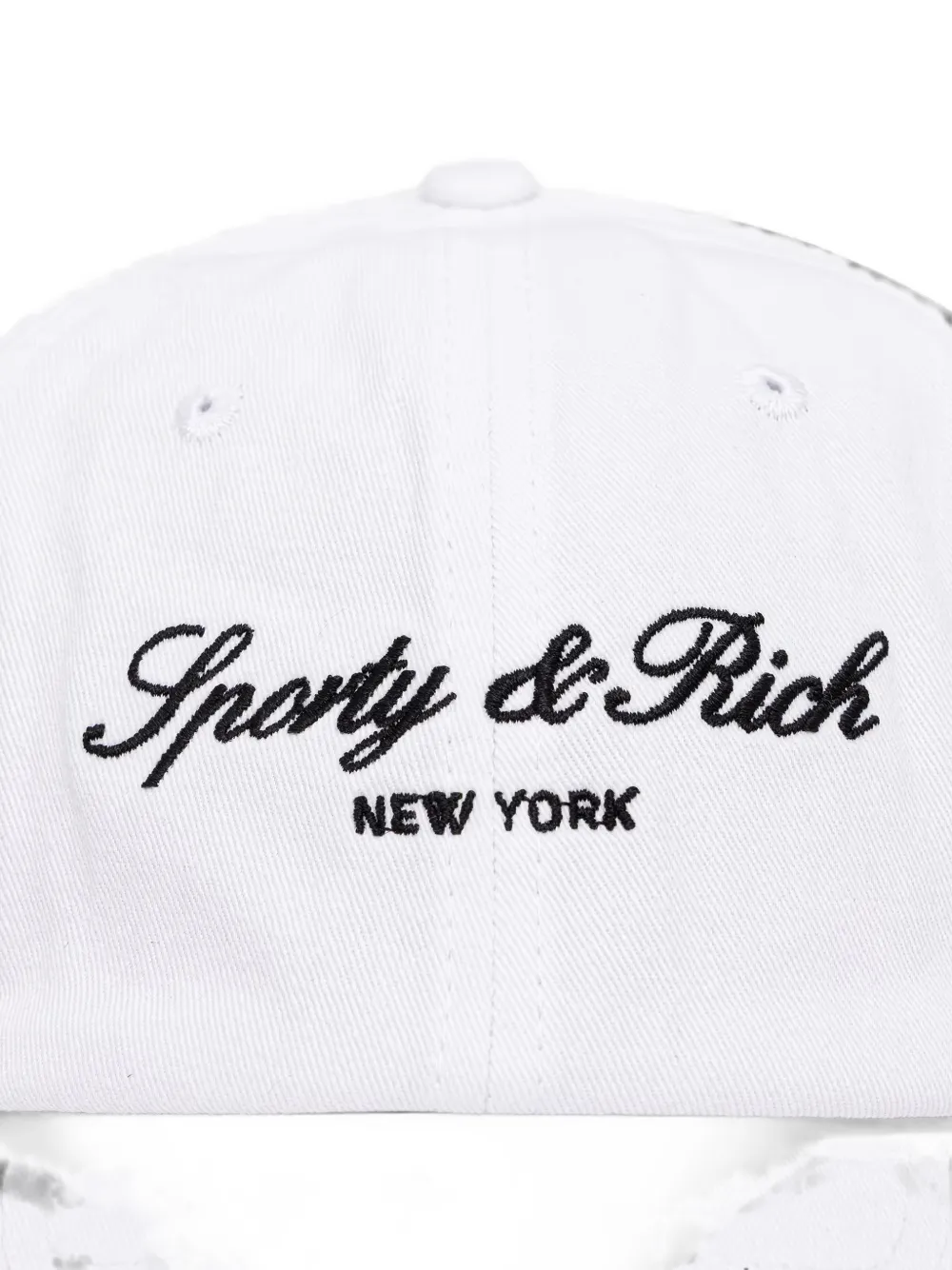 Sporty & Rich Honkbalpet met geborduurd logo Wit