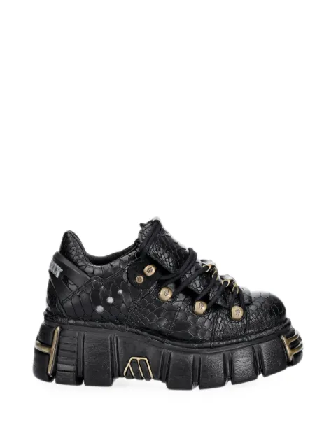 NEW ROCK crocodile-effect platform Derby shoes