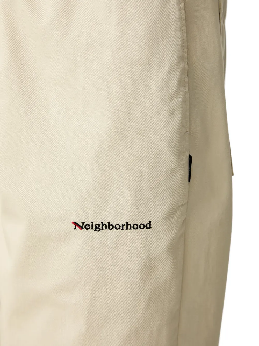 Neighborhood Broek met geborduurd logo en trekkoord Beige