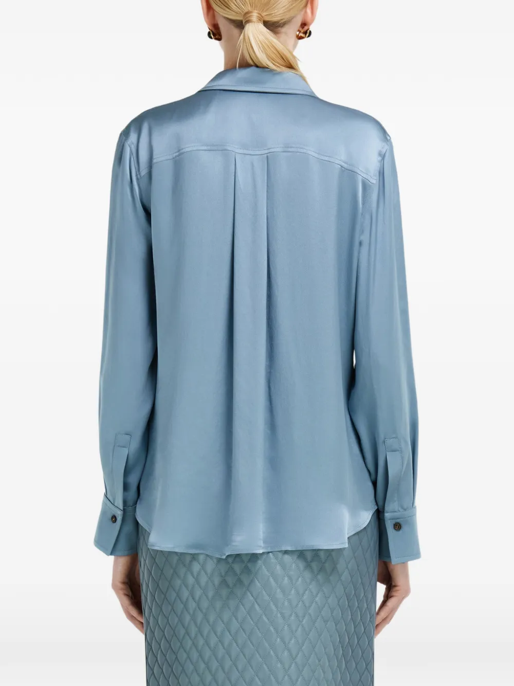 Ferragamo Zijden blouse Blauw