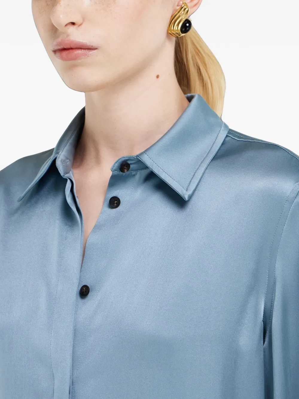 Ferragamo Zijden blouse Blauw