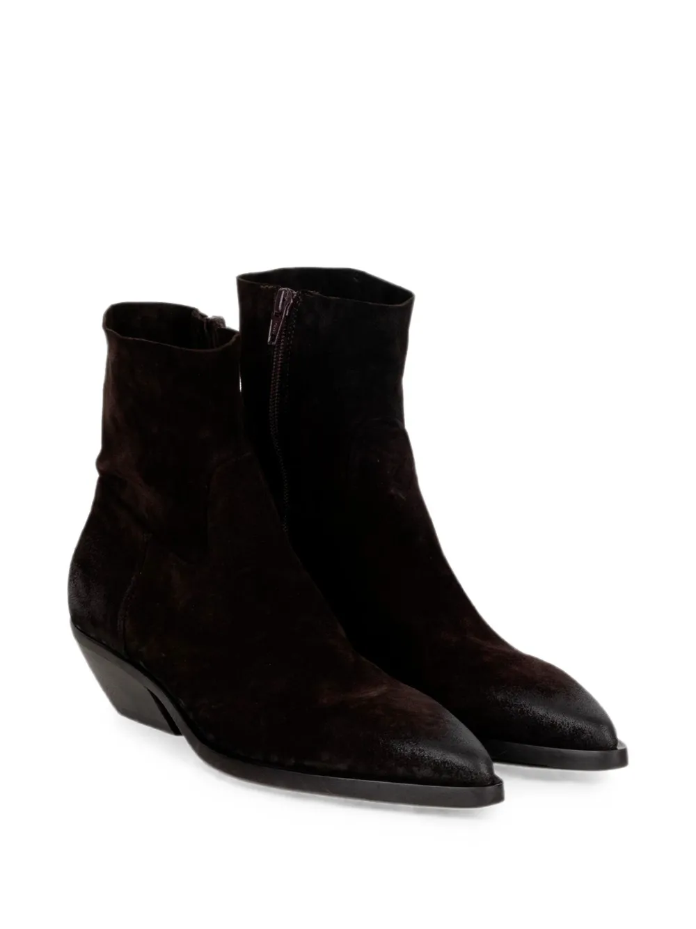 Elena Iachi distressed-effect pointed-toe boots Bruin