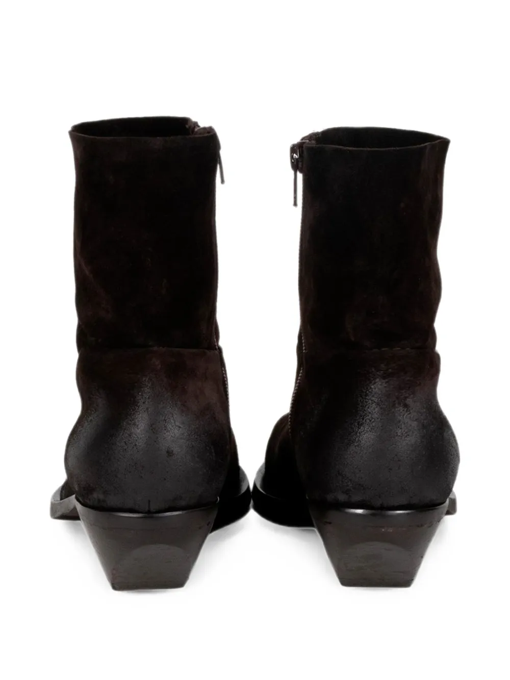 Elena Iachi distressed-effect pointed-toe boots Bruin