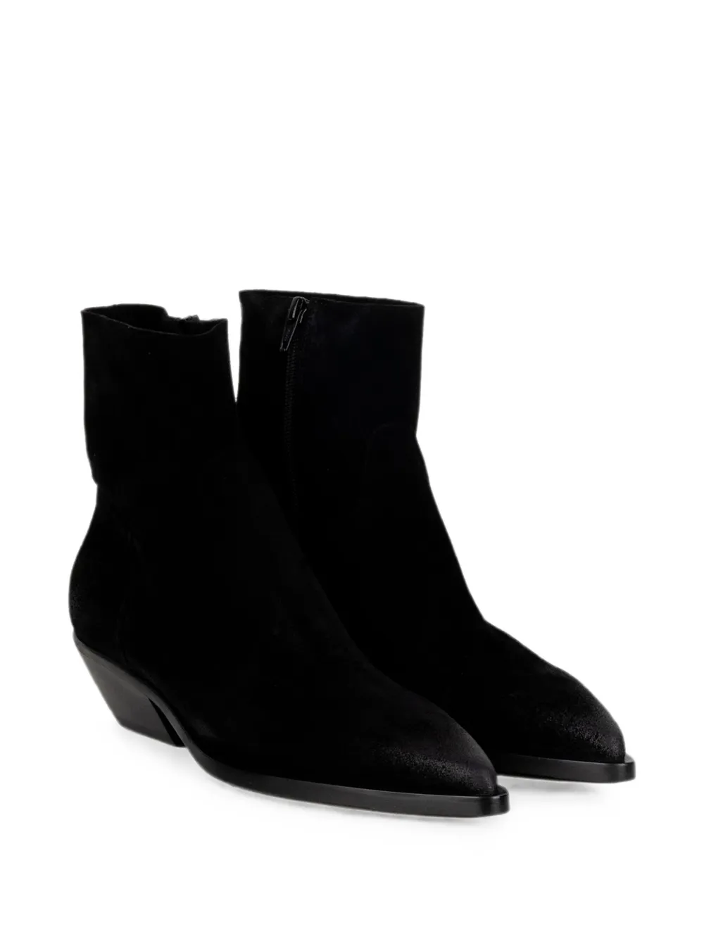 Elena Iachi pointed-toe side-zip ankle boots Zwart