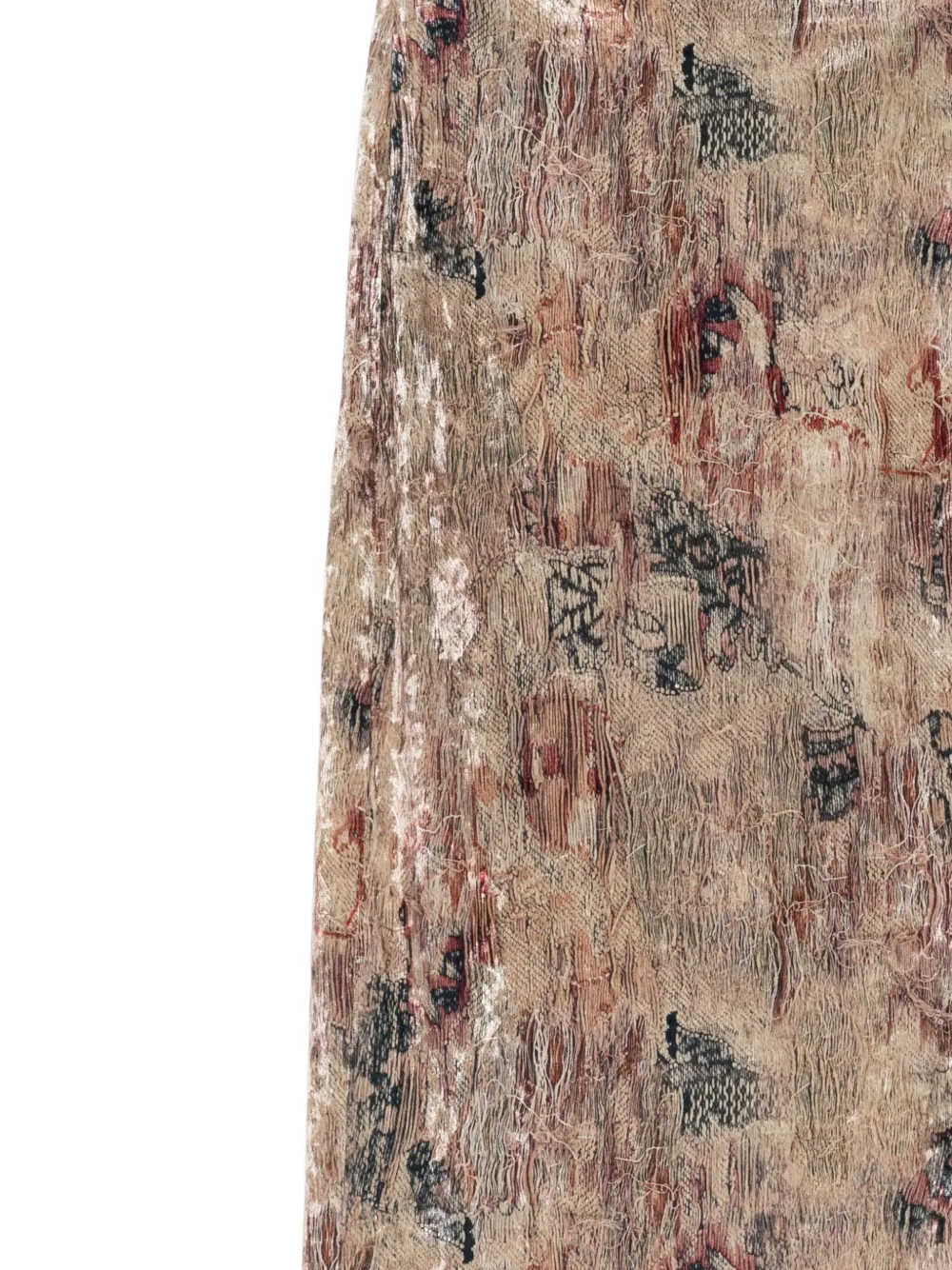 Pierre-Louis Mascia Ranat Filo Di Moss midi-rok Beige