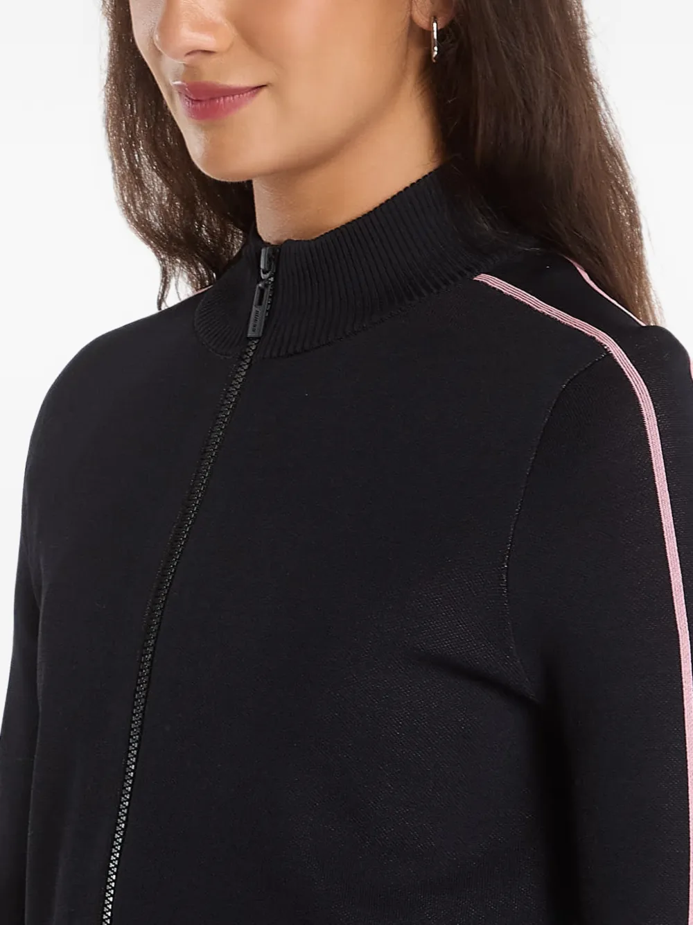 GUESS USA Vest met logoband en rits Zwart