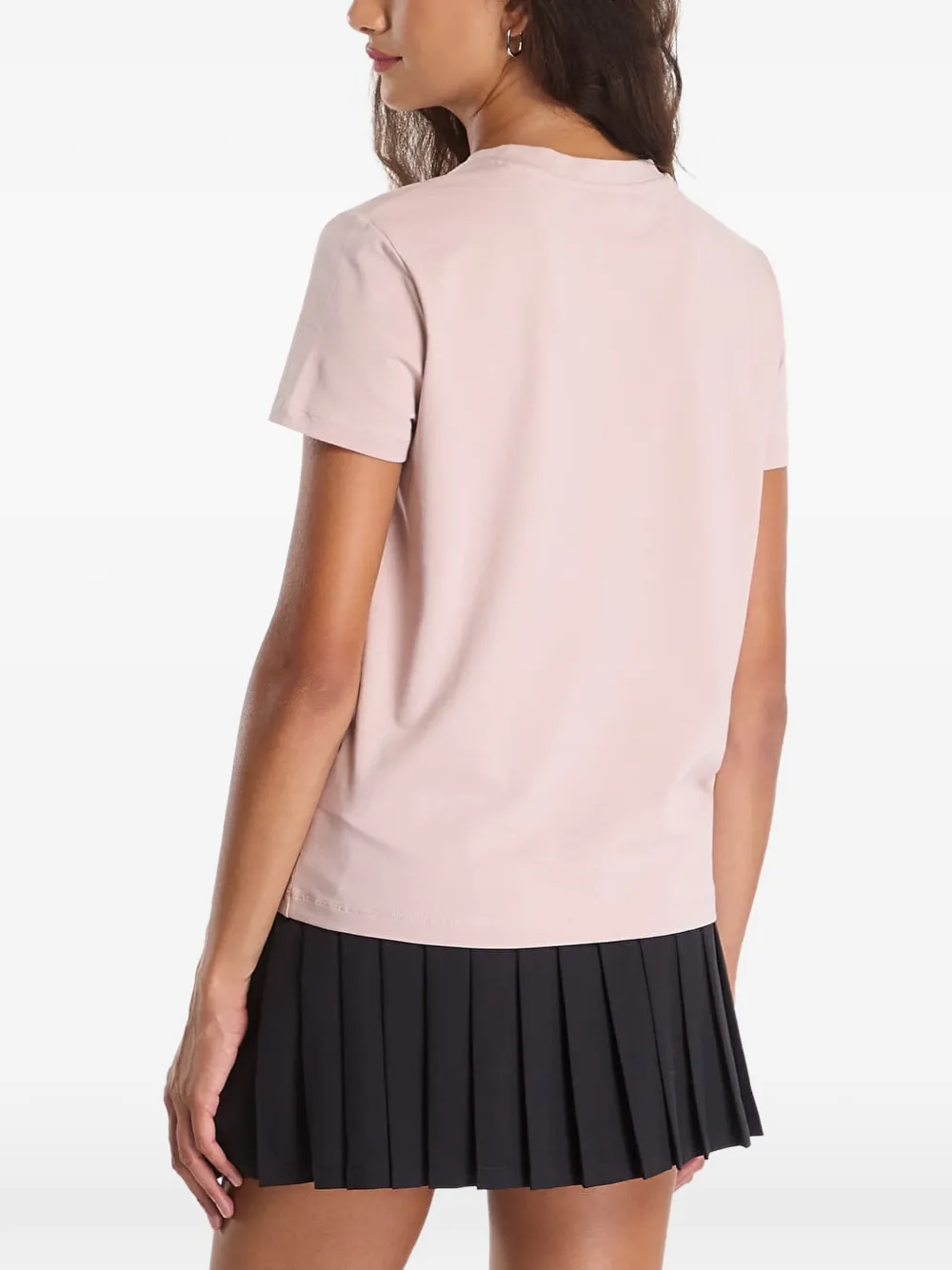 GUESS USA T-shirt verfraaid met stras en geborduurd logo Roze