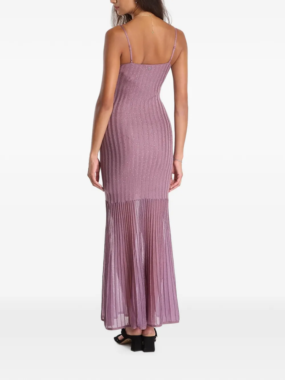 GUESS USA Geribbelde maxi-jurk Paars