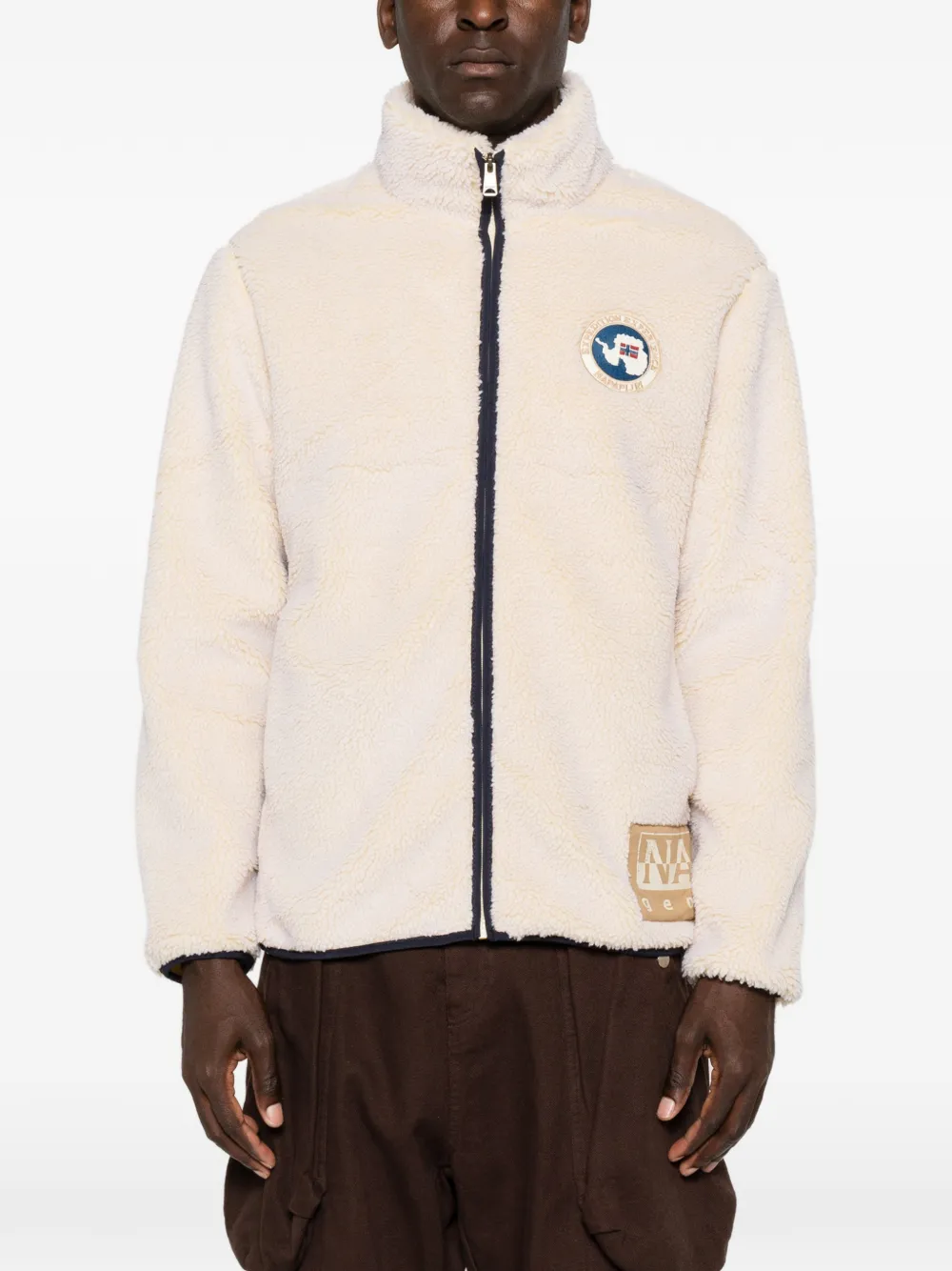 Napapijri Trui met logopatch Beige