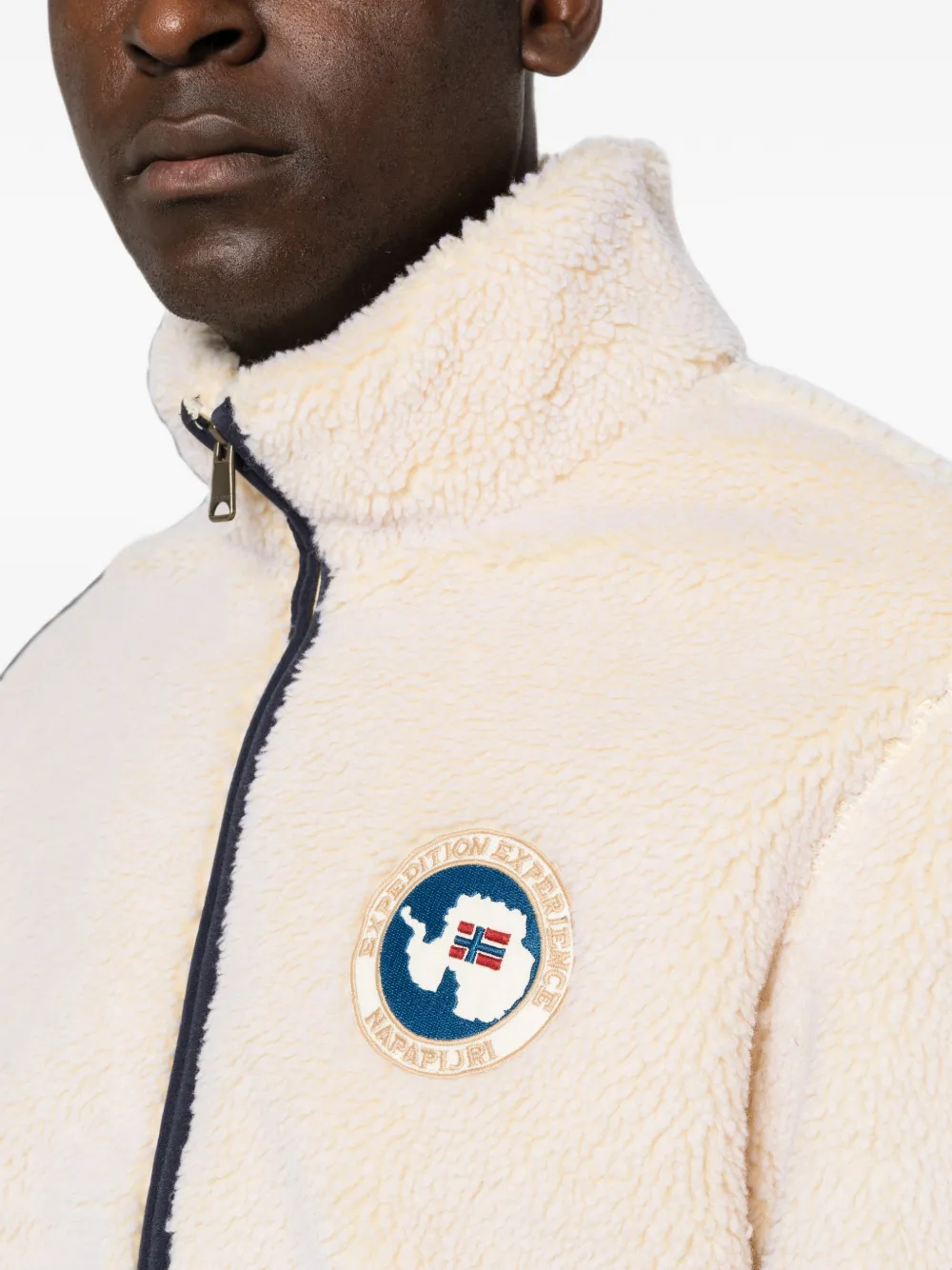 Napapijri Trui met logopatch Beige