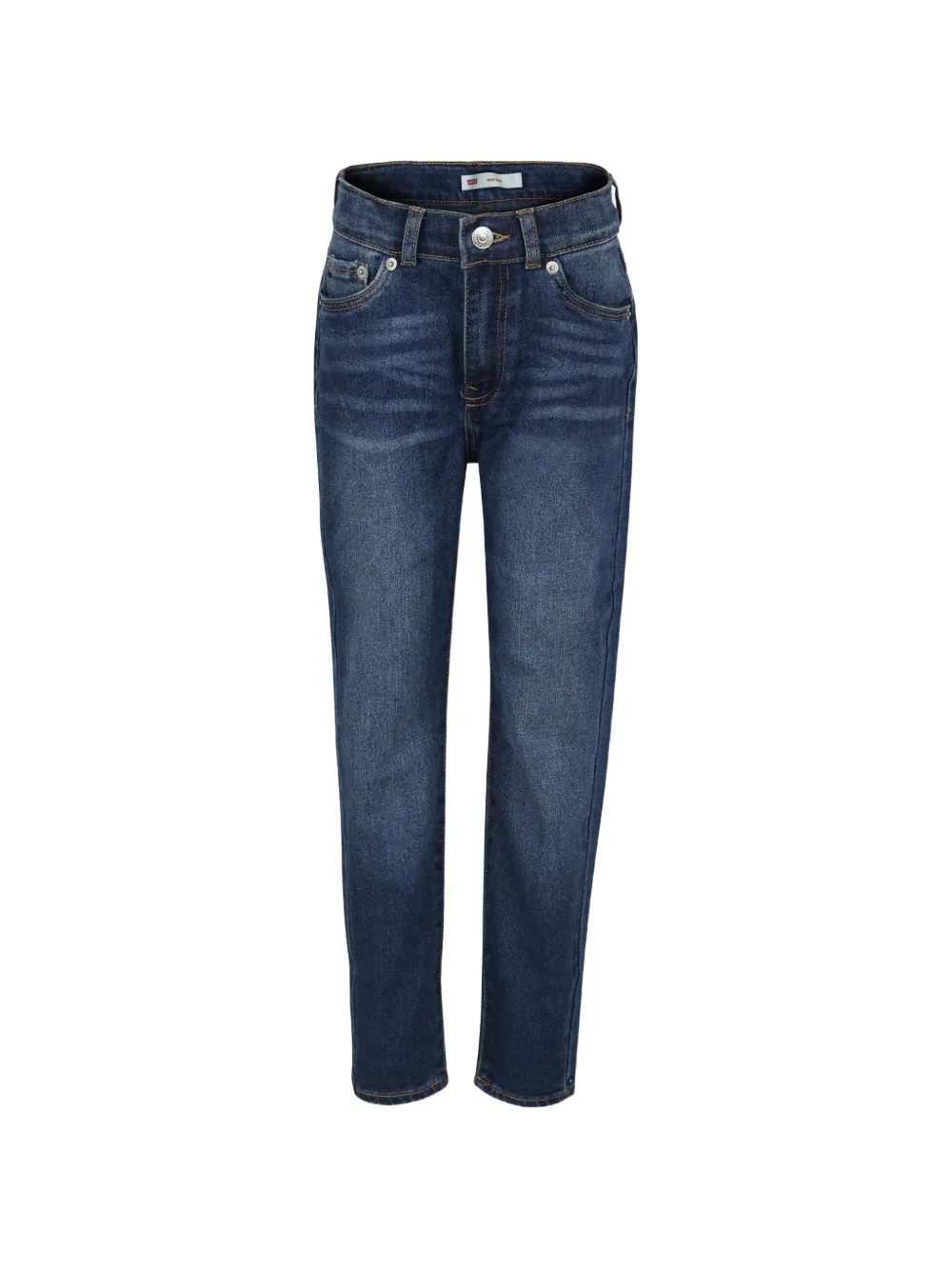 Levi's Kids logo-patch whiskered jeans - Blu