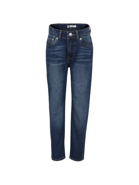 Levi's Kids logo-patch whiskered jeans
