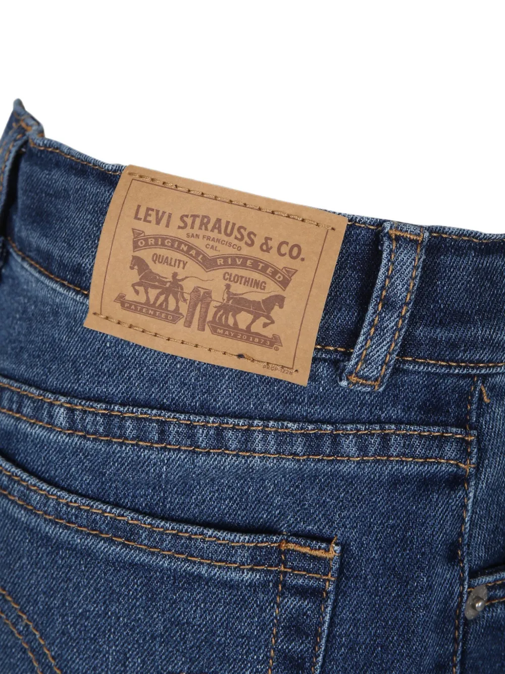 Levi's Kids Whisker jeans met logopatch Blauw