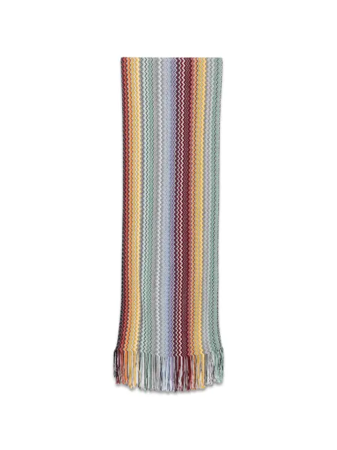 Missoni écharpe frangée à motif zigzag
