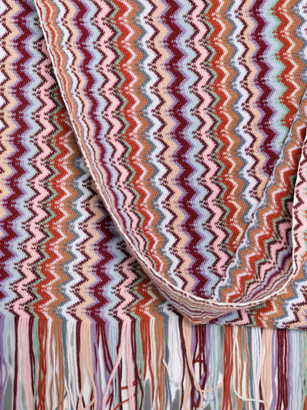 Missoni Sjaal met zigzag patroon Beige
