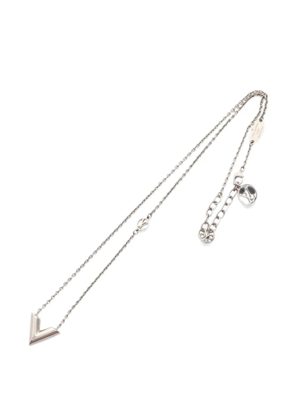 Louis Vuitton Pre-Owned Collana con pendente Brass Essential V Supple 2022 - Argento