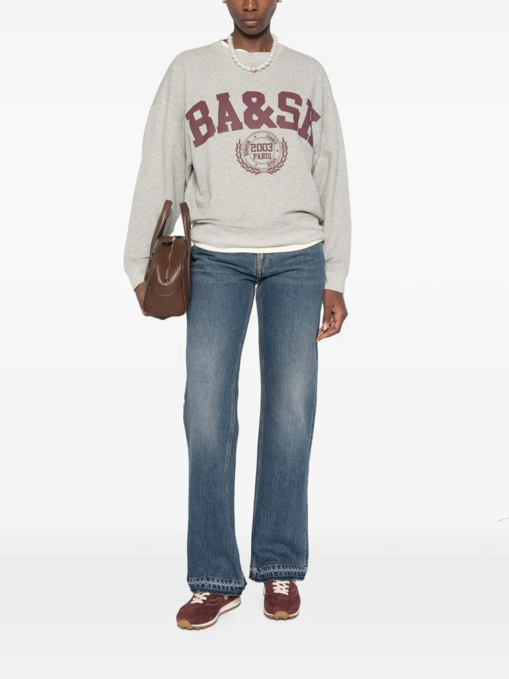 Ba&Sh Sweater met logoprint Grijs