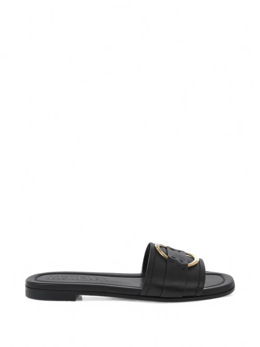 Moncler Bell logo-engraved detail sandals Zwart