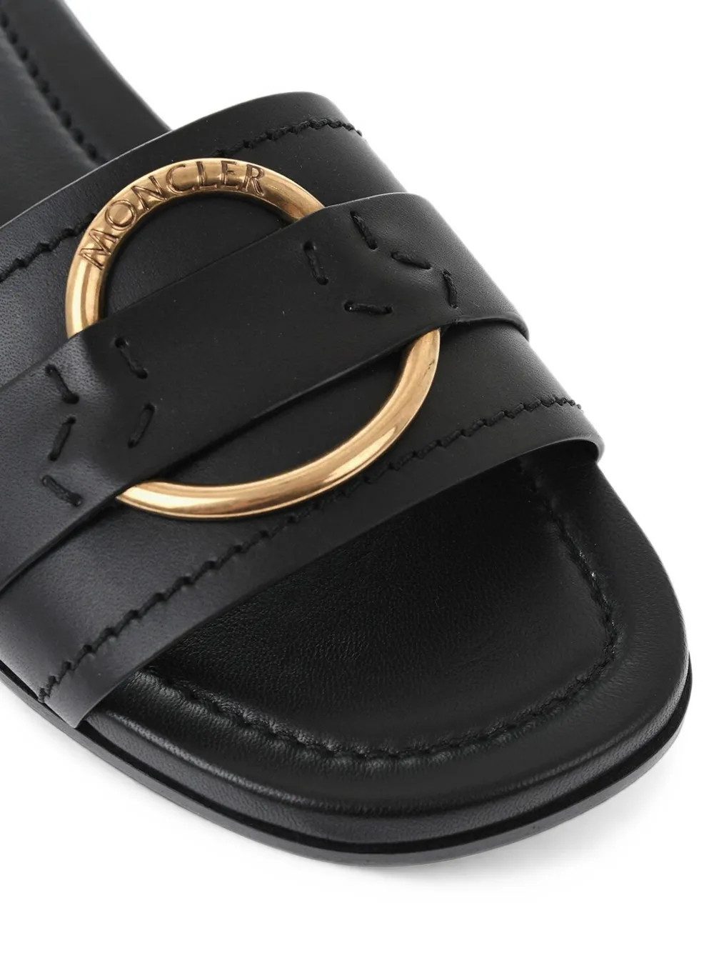 Moncler Bell logo-engraved detail sandals Zwart