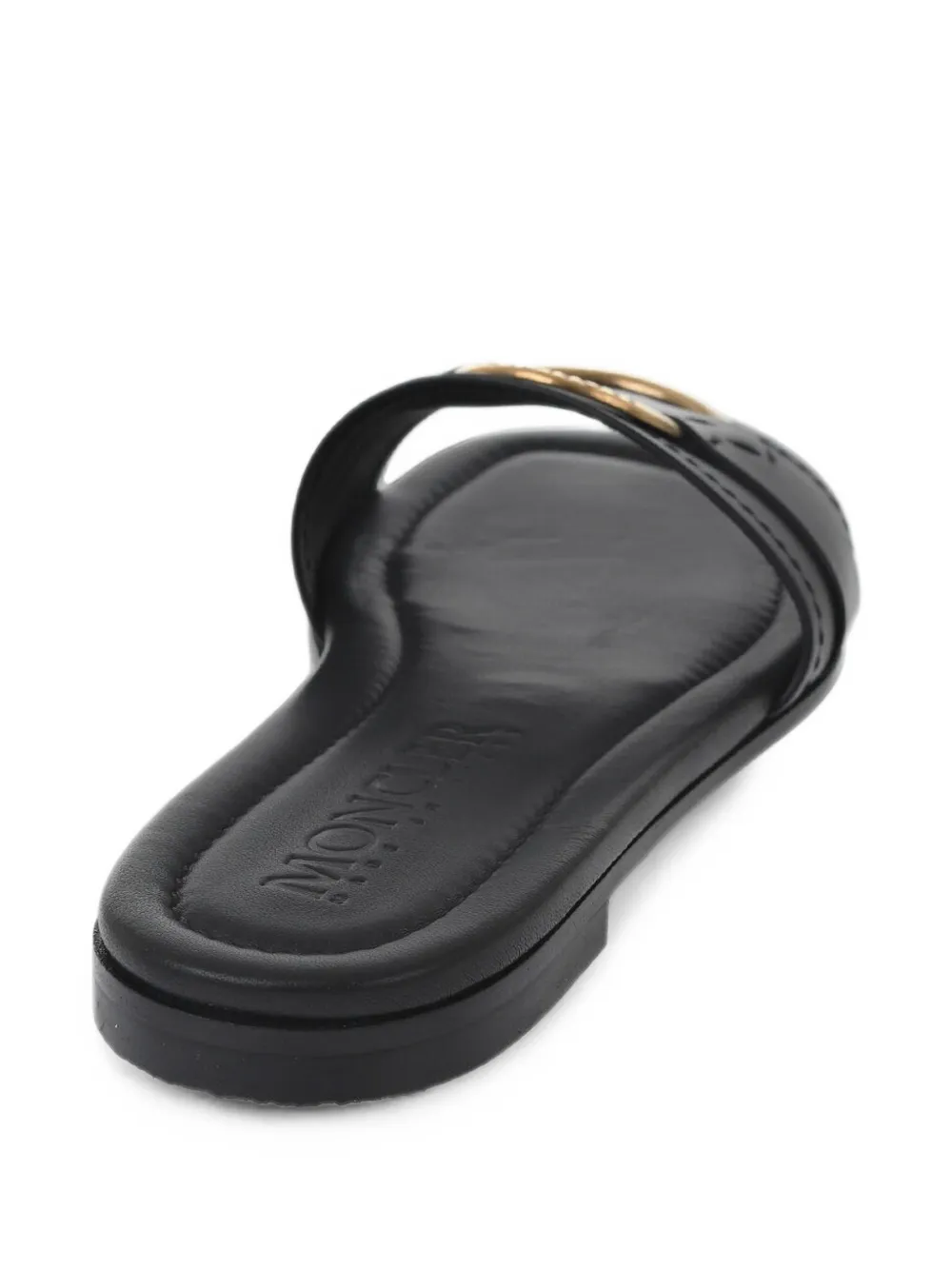 Moncler Bell logo-engraved detail sandals Zwart