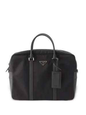 Prada ロゴ ビジネスバッグ | ブラック | FARFETCH JP