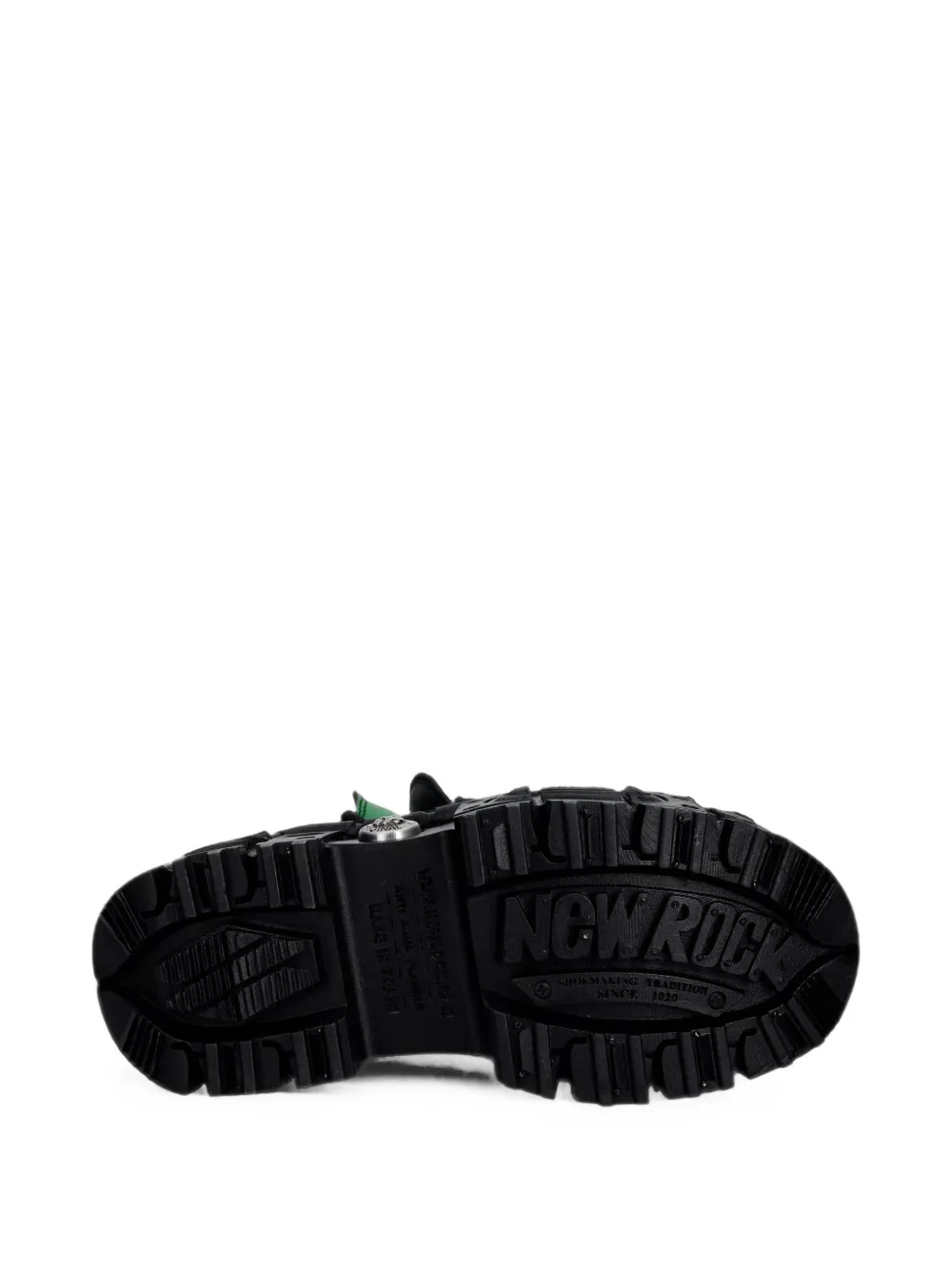 NEW ROCK buckled platform biker boots Paars
