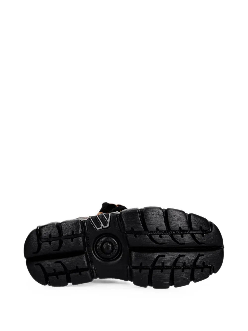 NEW ROCK logo-plaque platform boots Bruin