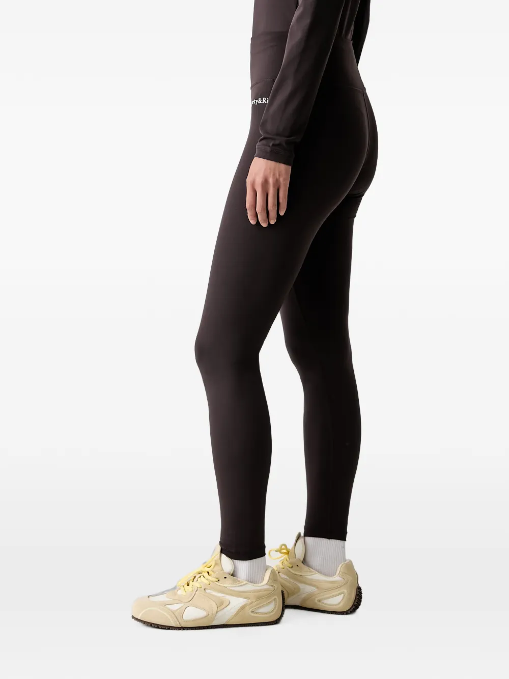 Sporty & Rich Serif legging met logoprint Zwart