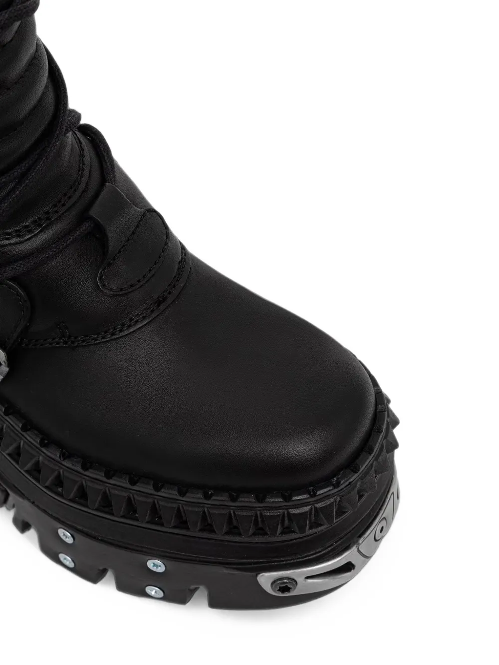 NEW ROCK buckled platform boots Zwart
