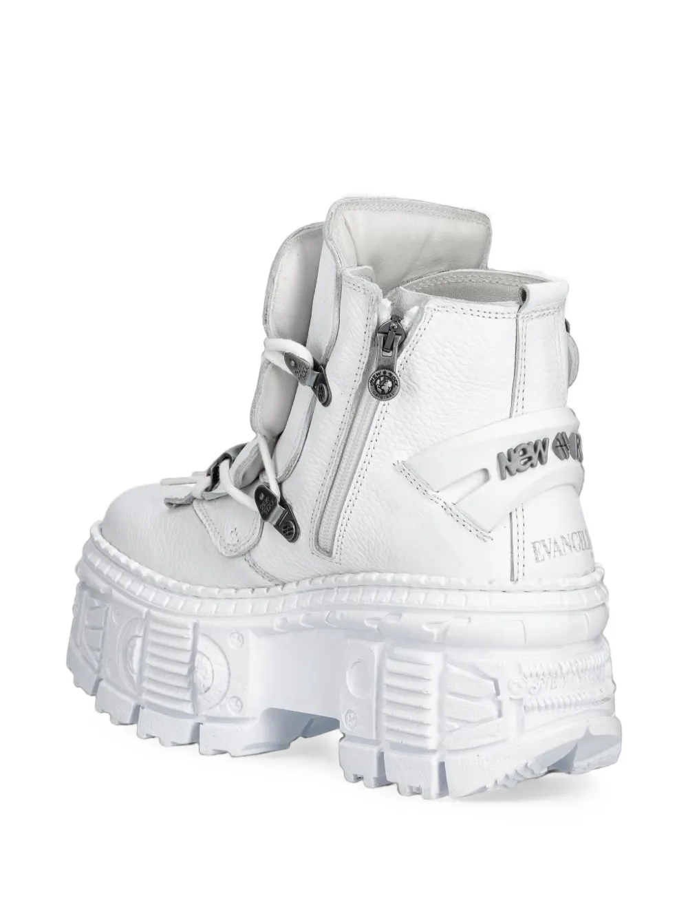 NEW ROCK M-WALL052-CEV161 buckle-fastening platform boots Wit
