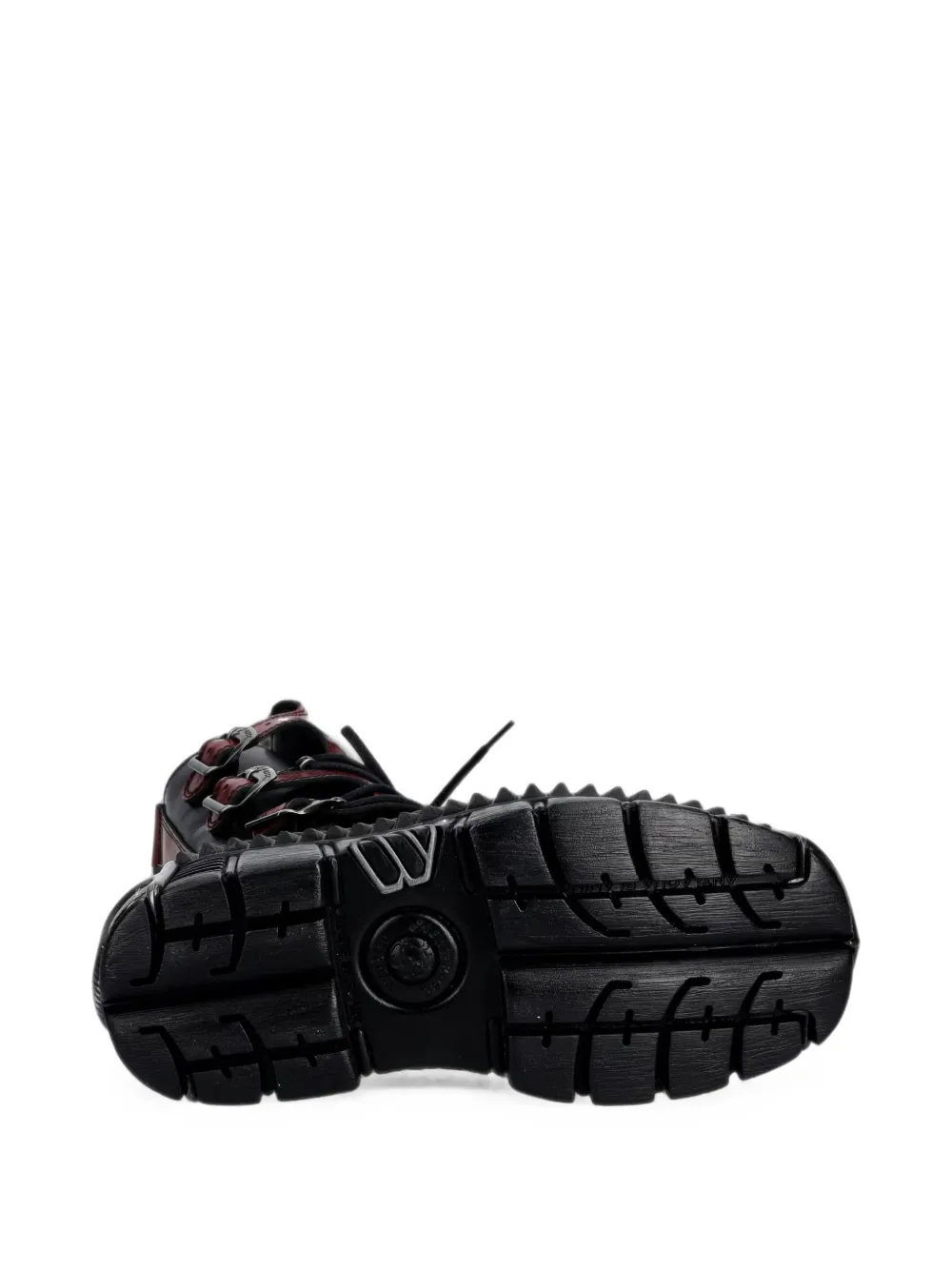 NEW ROCK buckle-fastening platform boots Zwart