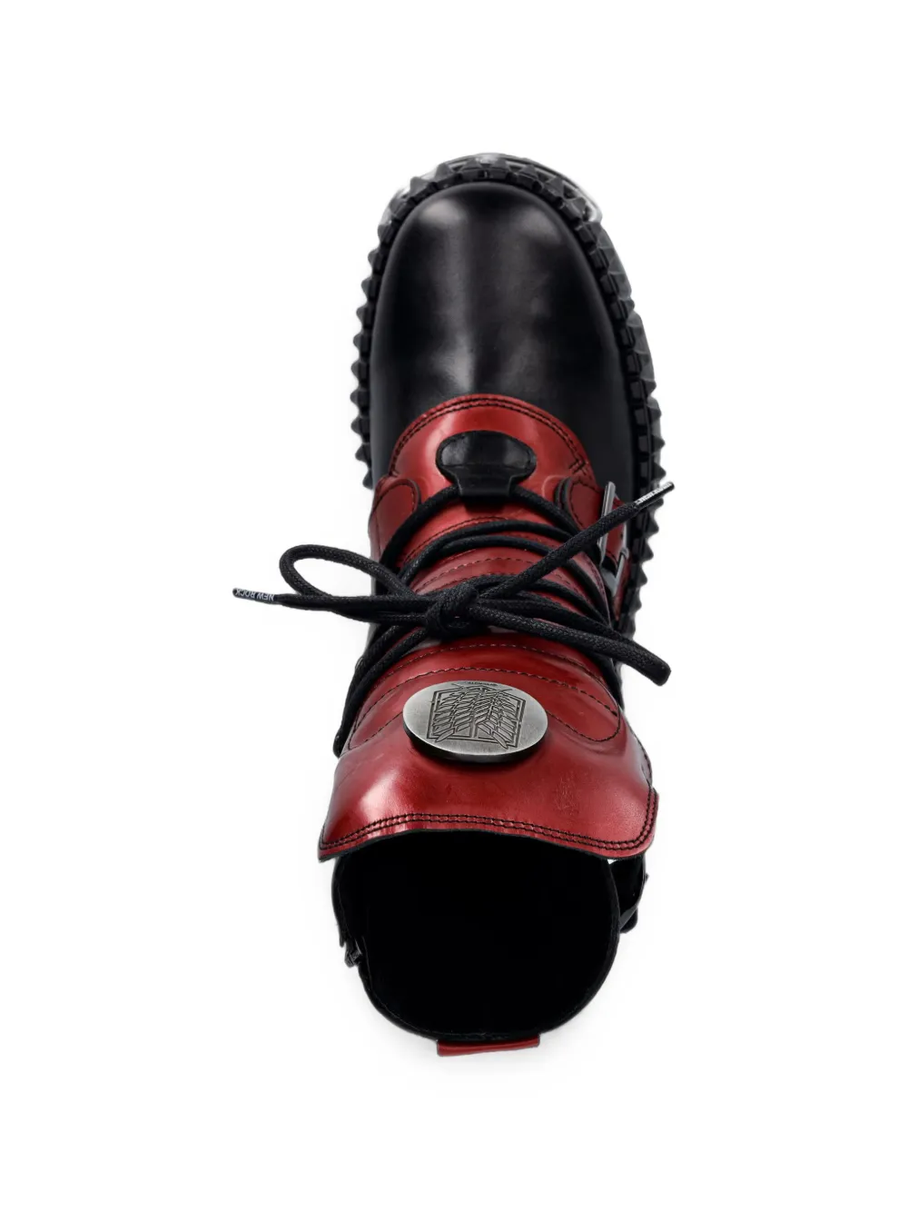 NEW ROCK buckle-fastening platform boots Zwart