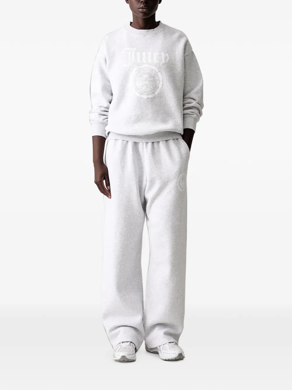 Sporty & Rich x Juicy Couture trui met logoprint Grijs