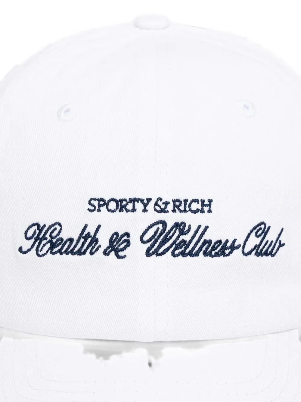 Sporty & Rich H&W Club Hat honkbalpet met geborduurd logo Wit
