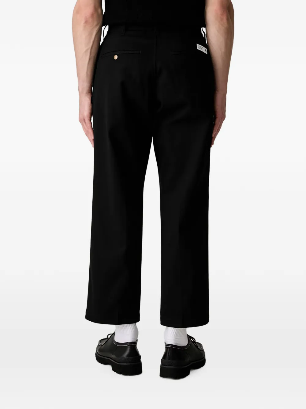 Neighborhood Straight broek met logopatch Zwart