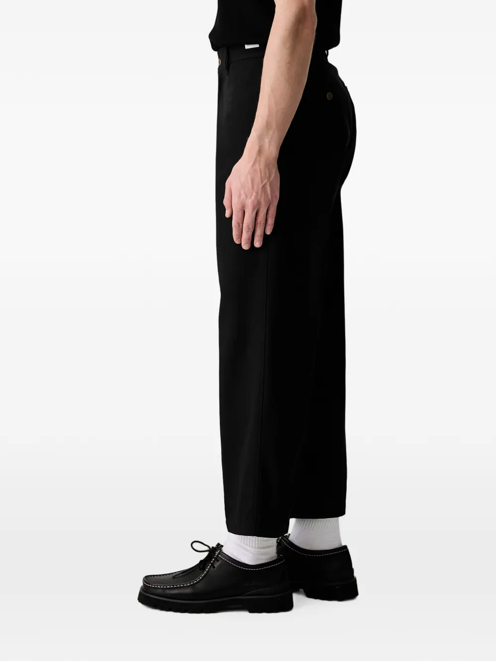 Neighborhood Straight broek met logopatch Zwart