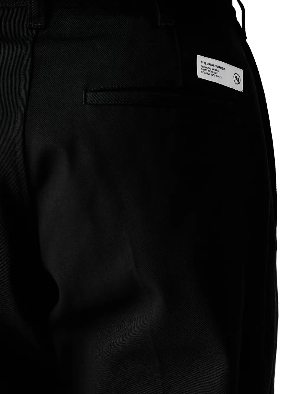Neighborhood Straight broek met logopatch Zwart