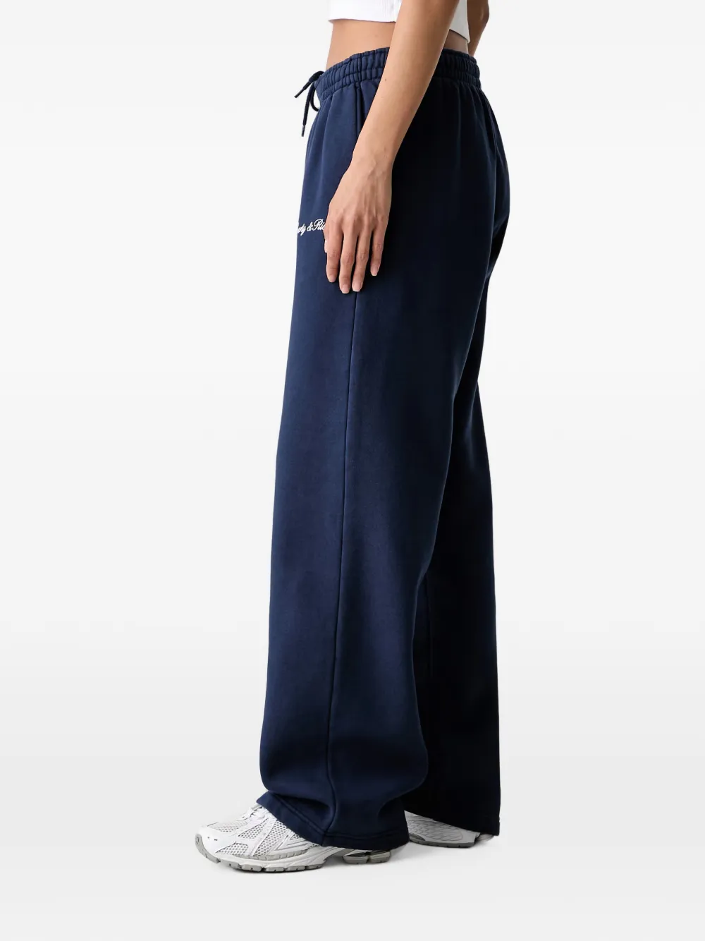Sporty & Rich logo-embroidered track pants Blauw