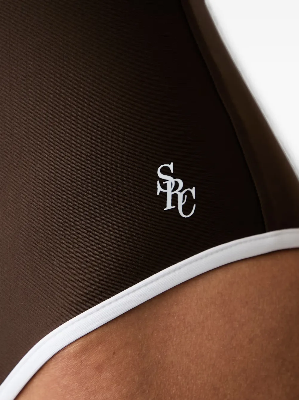 Sporty & Rich Badpak met gekruiste bandjes Bruin