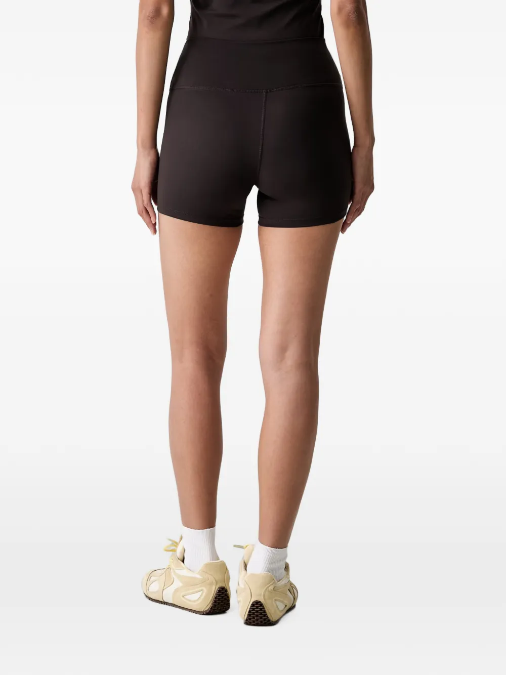 Sporty & Rich Serif fietsshorts met logo-print Bruin