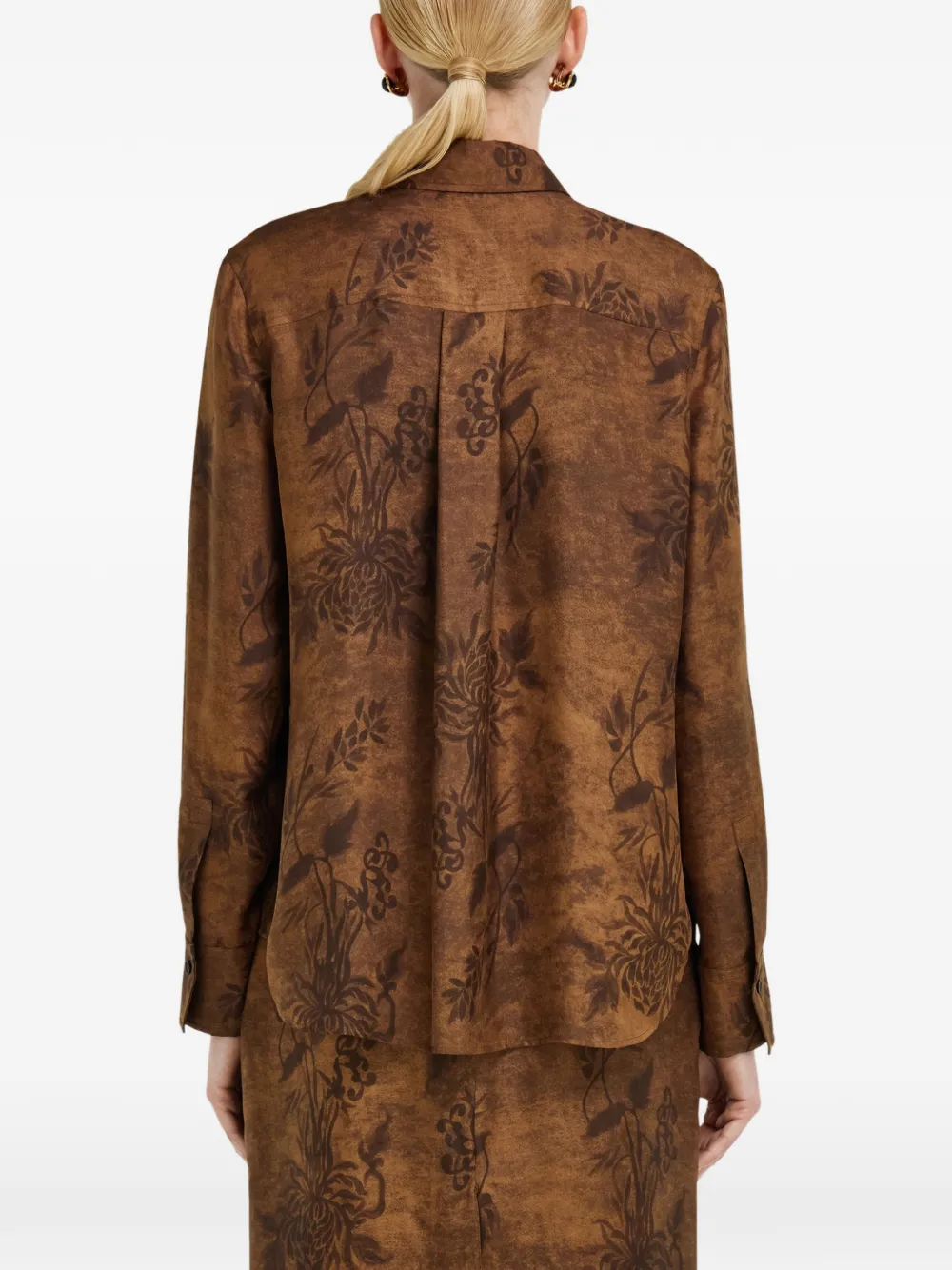 Ferragamo Zijden blouse Bruin