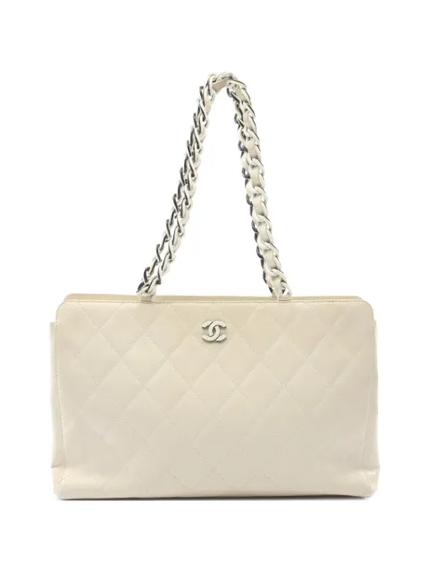 CHANEL Pre-Owned 2000-2002 CC Quilted Calfskin tote bag