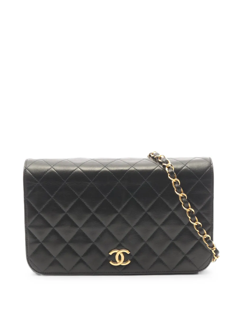 CHANEL Pre-Owned 1997-1999 Medium Quilted Lambskin Full Flap crossbody bag - Schwarz