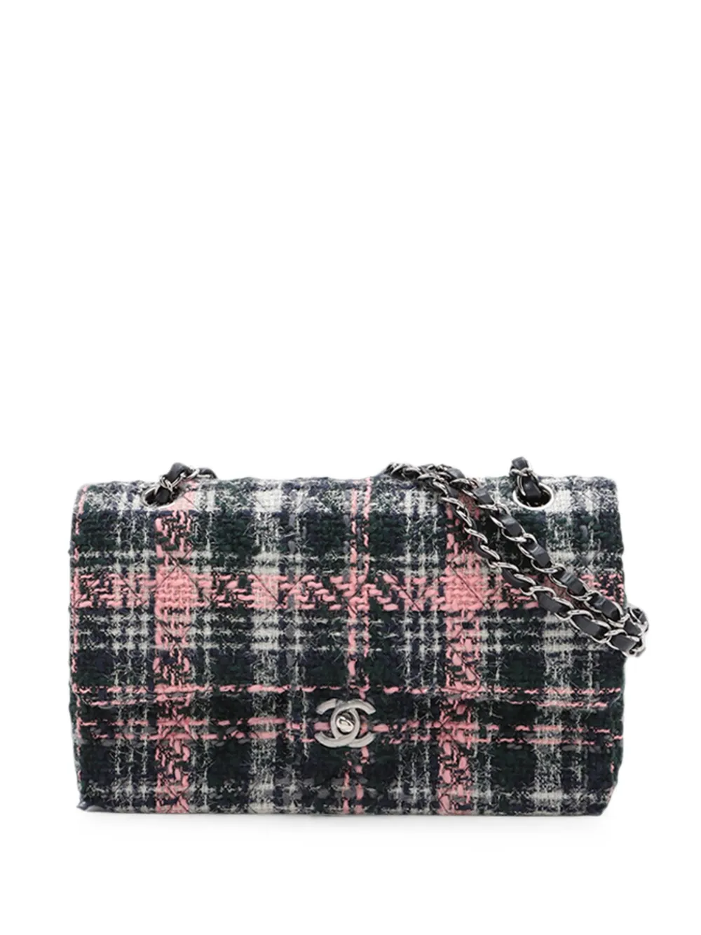 CHANEL Pre-Owned 2004-2005 Medium Classic Tweed Double Flap shoulder bag - Schwarz