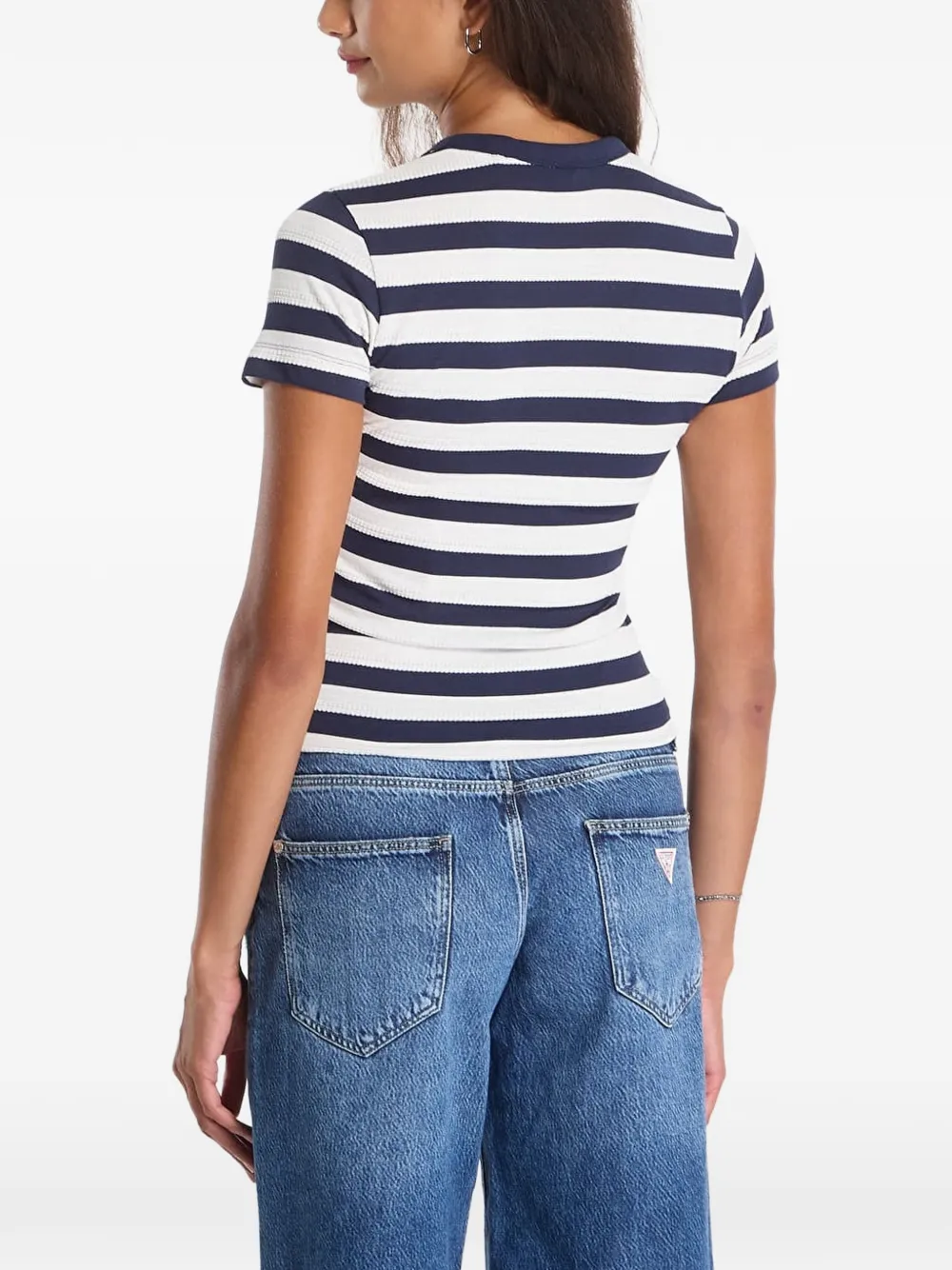 GUESS USA Gestreept T-shirt Wit