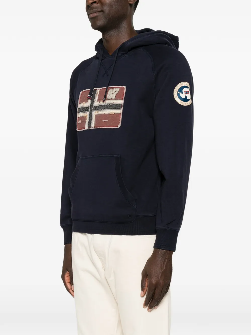 Napapijri B-Archive hoodie met trekkoord en logopatch Blauw