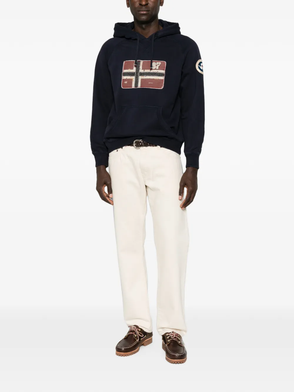 Napapijri B-Archive hoodie met trekkoord en logopatch Blauw